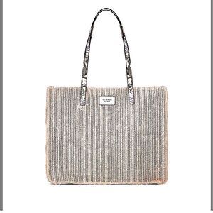 Victoria's Secret Beige Woven Tote Bag